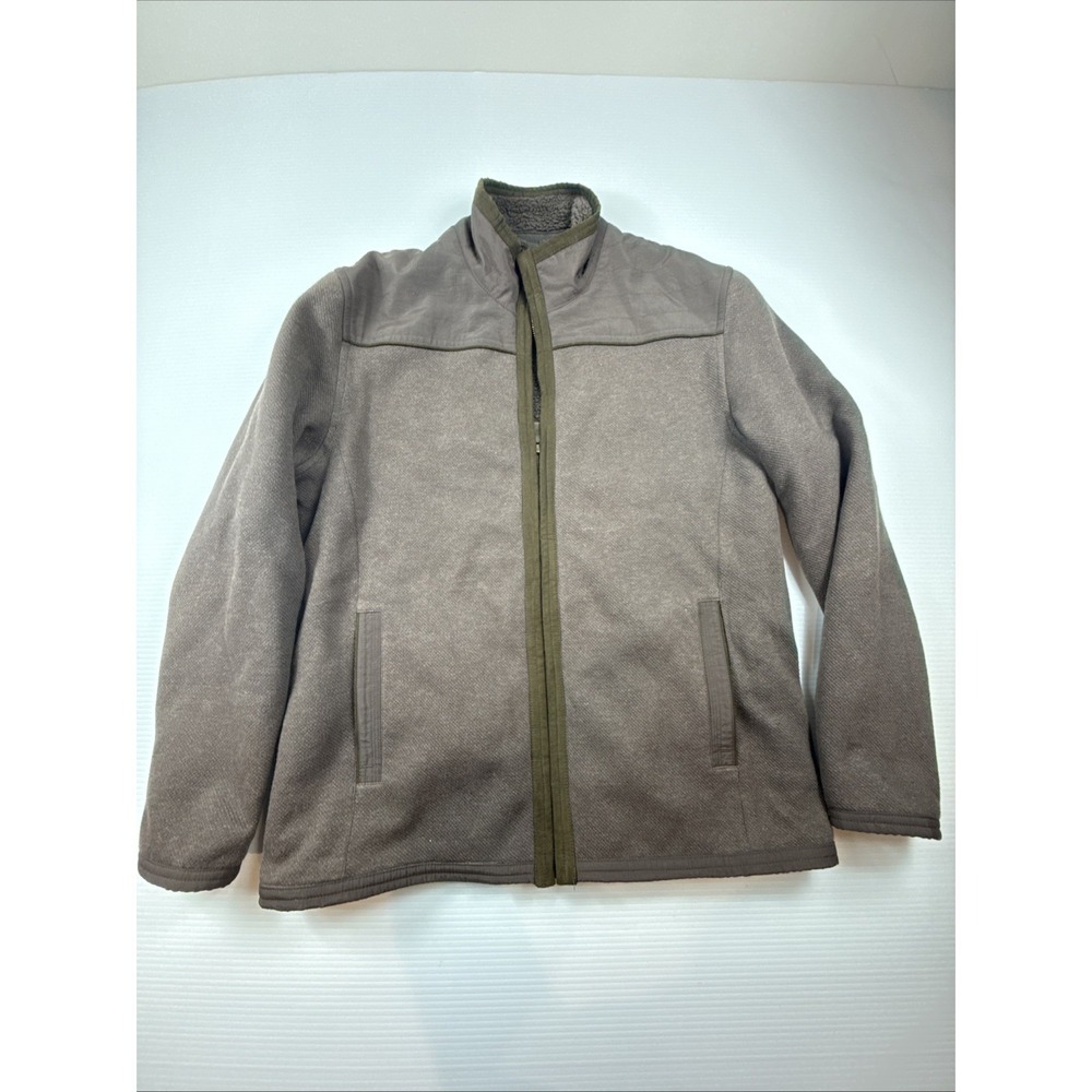 JOHNSON & MURPHY FULL ZIPPERED Knit SWEATER JACKET BROWN MEN'S SIZE M